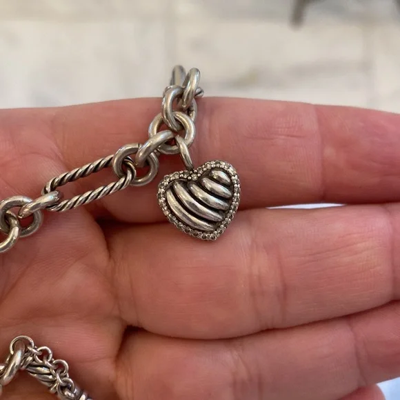 David yurman diamond heart bracelet - Picture 3 of 4